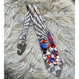 VTG Disney Unlimited Mickey Minnie Goofy Music Jukebox Neck Tie‎